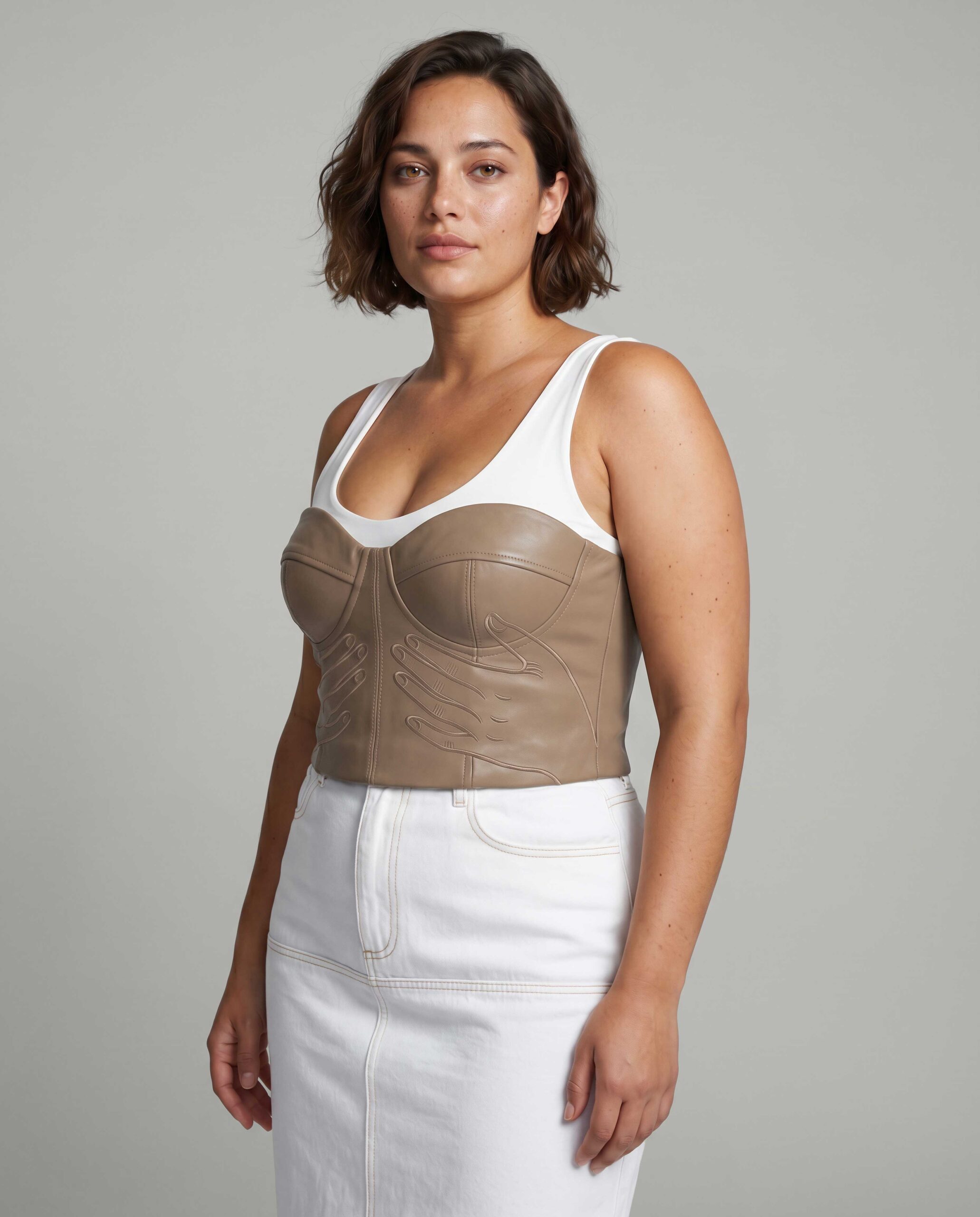 eira-studio-ai-boucle-lookbook-gema Professional product photography for your ecommerce — no studio, no shoot day, no real models. And the best part: we cast your Digital Souls, a consistent set of AI characters that will accompany your brand across every visual touchpoint, from the first collection to the last.